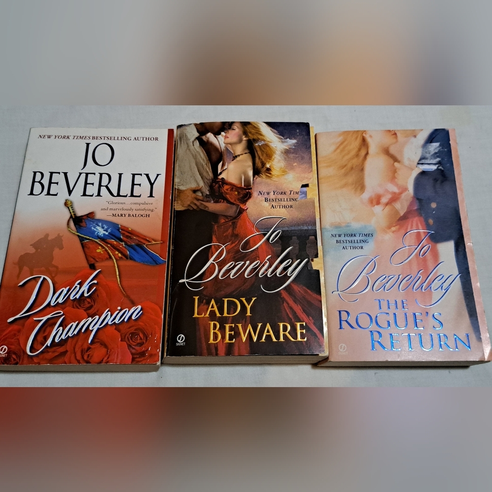 Jo Beverley Book Set - Dark Champion, Lady Beware, The Rogue's Return